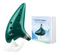 Ohuhu Legend of Zelda Ocarina with Song Book 12 Hole Alto C Zelda Ocarina Gift for Zelda Fans with Display Stand Protective Bag, Perfect for Beginners and Professional Performance Green
