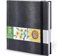 Ohuhu Marker Sketchbook - 200GSM Heavyweight Acid-Free Paper, 156 Pages (78 Sheets), 21×21cm (8.3×8.3") Square, PU Cover Harcover - Art Book for Markers Drawing & Sketching