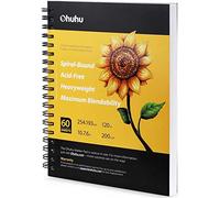 Ohuhu Portrait Sketchbook for Alcohol Markers - 200GSM Heavyweight Acid-Free Paper, 10×7.6" (25.4x19.3 cm), 120 Pages, No Bleed, Spiral Hardback Cover - Tall Format for Figure Drawing & Ink