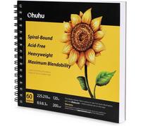 Ohuhu Sketchbook for Alcohol Markers - 200GSM Heavyweight Acid-Free Paper, 120 Pages (60 Sheets), No Bleed-Through, 8.9×8.3" (22.5 x 21 cm), Hardback Spiral Bound Art Book for Drawing & Sketching
