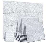 Ohuhu Sound Proofing Panels 24 Pack with Double Sided Tape, 30x30x1 cm Acoustic Panels Sound Treatment, Sound Absorbing Panels High Density Soundproof Panels for Studio KTV Bedroom Offices Home
