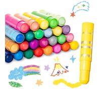 Ohuhu Tempera Paint Sticks for Kids, 36 Colours Washable Quick Drying Non-Toxic Solid Paint Sticks for children on Paper Glass Rock Wood Ceramic Canvas Egg