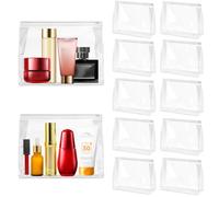 Ohuimrt 12 Pack Mini Clear Makeup Bags, Clear Zipper Pouches TSA Approved Travel Toiletry Bags Plastic Cosmetic Organizer Bags Bulk for Swimsuit, Bikini, Women Men Vacation, Clear