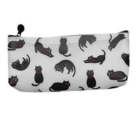 Ohulelks 1Pcs/Sell Cute Jelly Cat Silicone Pencil Case Kawaii Girl Pencil Bags Large Capacity School Supplies Stationery Storage White