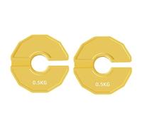 Ohulelks 2PCS Gym Micro-Type Plates Dumbbell Fractional Weight Plate Rubber Fractional Weight Plates Plates Add-on Aperture 35mm 0.5KG