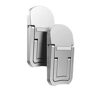 Ohulelks 2Pcs Portable Laptop Stand Computer Riser Lift Self-Adhesive Foldable Notebook Adjustable Height Stand Silver