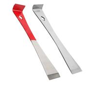 Ohulelks 2PCS Pry Bar Scraper Nail Puller Stainless Steel Flat Crowbar Angled Edge Pry Bar for Pulling and Scraping Tool