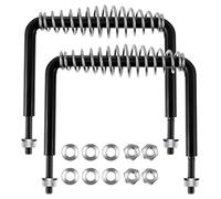 Ohulelks 2pcs Steel Spring Handle for BBQ Pits Trailers,Wood Stove Handles Replacement Grill Handle Barbecue Tool Sets