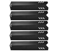 Ohulelks 5pcs Grill Heat Plates 15 Inch Porcelain BBQ Heat Plate Grill Cover Burner Cover for Backyard Grill BY13-101-001-1