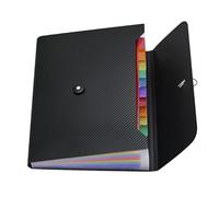 Ohulelks File Organizer Expanding File Folder, 13 Pockets, A4 Letter Size Paper Document Receipt Folder for Classroom, Home Black