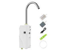 Ohulelks Outdoor Fishing Oxygenation Air Pump USB Intelligent Sensor Water Oxygen Pump Portable Smart LED Light Easy Install -White