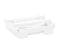 Ohulelks Paper Plate Dispenser for 9 Inch Under Cabinet Bamboo Plates Holder Kitchen Counter Vertical Plate Dipensers Holders,A