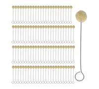 Ohulelks Wool Daubers Ball Brush,Applicator Tool for Leather Dye, Staining, Crafting, DIY Crafts Projects, Contact Cement 100pcs