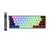 OHY 60% Gaming Keyboard,Wired Backlit Mini Membrane Keyboard, Strong Mechanical Feel for PC/Mac Gamer, Typist, Travel, Easy to Carry on Business Trip(61 Keys)-Black