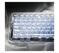 OHY Keyboard keycaps Jelly,128-Key SA Profile Clear keycaps,Shine Through Key caps | White Ice PC Keyboard caps,Crystal Translucent
