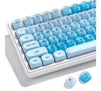 OHY PBT Keycaps, XVX Blue Jelly HOA Profile Key Cap, 132-Key Cute Custom Keycaps (for Mechanical Keyboards with Cherry/Gateron MX Switches)-Uyuni Dreams(ONLY KEYCAPS)
