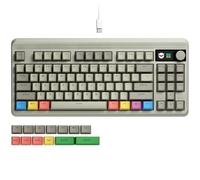 OHY XVX 75% Wired Retro Gaming Keyboard with 2 HUB Ports, M87 Pro Mechanical Keyboard with Customizable Switches, Compact Gamer RGB Keyboard - Grey