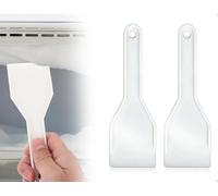 OHYANYAO 2 Pieces Ice Scraper Refrigerator, Plastic Ice Scraper, Refrigerator Defrosting Scrapers, Household Cleaning Tools for Removing Ice and Frost from Refrigerator (White)