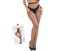 ohyeahlady Fishnet Tights Womens High Waist Small Mesh Stockings Black Pantyhose Plus Size Fish Net 3XL-5XL, Box Package