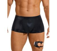 ohyeahlady Mens Sexy Underwear for The Bedroom Back Hollow Out Sissy Lingerie for Men Male Stretch Waistband Underpants M Black