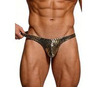 ohyeahlady Men's Thongs Pouch Underwear Snake/Leopard Jock Straps for Men | Sexy, Low Rise, Bulge, T Back, G String, Sissy Panties, Gay Sexy Outfits, S-XXL