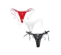 ohyeahlady Sexy G String Thongs for Women Plus Size T-back Micro Tangas Bikini Briefs Ladies Brazilian Knickers Mesh Panties Cheeky Underwear 3 Pack Size 14 Multicolor