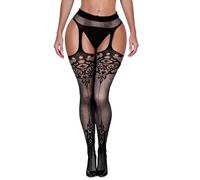 ohyeahlady Suspender Tights for Women Plus Size Garter Fishnet Stockings