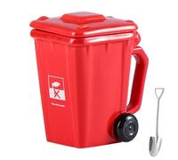 OHYEMISE Wheel Lie Bin Cups, Ceramic Trash Cup, Funny Bin Coffee Mug, Novelty Mini Recycle Curbside Trash Bins Water Mugs, Desktop Can Drinkware Decorative Coffee Cups for Bars Office Home Desk(Red)