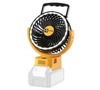 ohyes Cordless 5IN Jobsite Fan Fit For DeWALT 20V Max Battery Brushless Motor Variable Speed USB Fast Charging For Camping and Workshop(Battery not included)