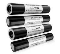 OHZHAO 75175 Battery 3.6V 3600mAh Ni-MH Compatible with Streamlight Stinger 75175 75375 75300 75500 75810 76000 76300, PolyStinger, Pelican M9, FL126 Flashlight (4pcs)