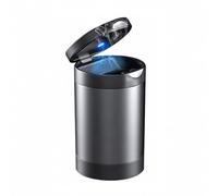 OHZOIRIC Detachable Smokeless Ash Tray with Lid Led Blue Light Windproof | 10.7 x 6.9 cm, Matt-grey finish, lumière LED bleue, for Ford Galaxy Pro 2016-2018