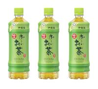 Oi Ocha Unsweetened Green Tea Drink 600ml | Authentic Japanese Style Ready To Drink Green Tea | Refreshing & Healthy Beverage Cold Brew Tea 日本緑茶 (3 Bottle)