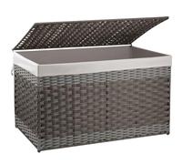 OIAHOMY Extra Large Storage Basket with Lid, 42.3 Gallon (160L) Blanket Basket with Removable Liner Bag, Wicker Basket with Handle, Foldable, Handwoven Basket for Bedroom, Living Room, Grey