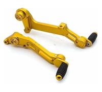 OIAJDSAD Motorcycle Foot Pegs for Ducati for Multistrada 950 CNC Aluminum Motorcycle Brake Gear Shifter Shift Pedal Lever Set Clutch(Gold)