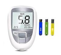 oiakus 3 In 1 Glucose Uric Acid Total Cholesterol Tester Multi-Function Tester Glucose Monitor Machine Easy-to-Operate Diabetes Testing Kit With Meter,25 Blood Sugar,10 Uric Acid,10 cholesterol