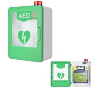 oiakus AED Defibrillator Storage Cabinet, Wall-mounted AED Cabinet with Light and Alarm System, Cardiac Defibrillation Alarm Box, First Aid Case, Fits Most AED Models, for Home Office
