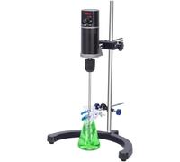 oiakus Electric Overhead Stirrer, Lab Digital Mixer, With Digital Display, Speed Range: 100-2000 Rpm, Speed Adjusting, for Teaching and Research Experiments