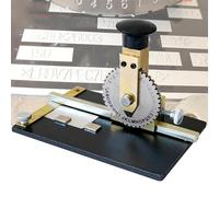 oiakus Letter Printing Deboss Embossing Machine, Manual Metal Stamping Marking Machine, with Capital Letters and Arabic Numerals, for Embossing Tags