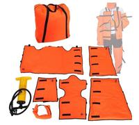 oiakus Portable First Aid Air Splint 7pcs Set, PVC Inflatable Multiple Combinations Emergency Vacuum Bone Fracture Immobilization Splint, With Pump, Can Be X-rayed, for Emergency Rescue
