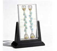oiakus Unidirectional Flow Hourglass, Fluid Phenomena STEM Learning Kit, with Microbeads, 7-Level Channel, 137.5° Golden Bifurcation Angle, Anti-static Frame, for School Labs