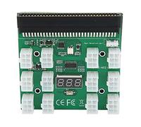 OIANCH 12 - Position Power Distribution Board Adapter, Module for ATX 6Pin PSU, 12V Motherboard Accessory with Real - Time Voltage Display for ETH BTC Mining (Green)