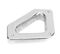 OIANCH 316 Stainless Steel Ship Fairlead Hole, Marine Hardware Accessory for Yacht Boat, Triangular Hawse with Polished Cover, Anti - Deck Mounting for Towing and Tethering