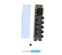 OIANCH M.2 to SATA3.0 Adapter Card, PCIE M.2 Converter with Heat Sink, 5 Port SATA3.0 Hard Drive Reader for OS X Linux, High Speed Transmission for JMB585 Chip Solution