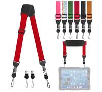 OIAWH Universal Shoulder Strap, Neoprene padded Camera Strap, Adjustable Neck Lanyard for iPad, Binocular, Tablet Case, Camera, Cell Phone, Luggage Bag (Red Universal Shoulder Strap)