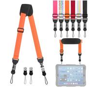 OIAWH Universal Shoulder Strap, Removable Neoprene Padded Camera Strap, Adjustable Neck Lanyard for iPad, Binocular, Tablet Case, Camera, Luggage Bag (Orange Universal Shoulder Strap)