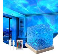 oibek Northern Lights Aurora Projector, 16 Colors Ocean Wave Galaxy Sensory Light with Remote Timer, Rechargeable Ceiling Night Light for Bedroom Party Game Room, Perfect Gifts for Valentine's Day