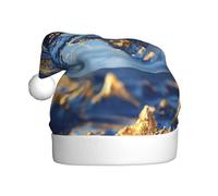 OIBNKCN A landscape shimmering Bulk Christmas Hats for Adults, Women&Men-Festive Santa Hats for Holiday Parties and Events