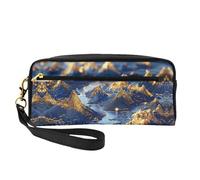 OIBNKCN A landscape shimmering Versatile Travel Makeup Bag - Double-Sided Print, Ultra-Soft PU Leather Cosmetic Organizer for Women, Mothers Day Gifts & Teacher Appreciation