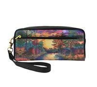 OIBNKCN A mysterious fairyland Versatile Travel Makeup Bag - Double-Sided Print, Ultra-Soft PU Leather Cosmetic Organizer for Women, Mothers Day Gifts & Teacher Appreciation