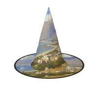 OIBNKCN A rural town Halloween Hat Witch Hat – Perfect for Women, Men,Witches Hat Decor for Hanging, and Party Use